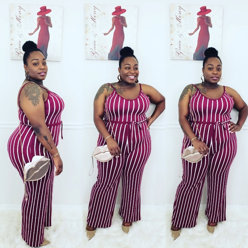 Burgundy jumpsuit
